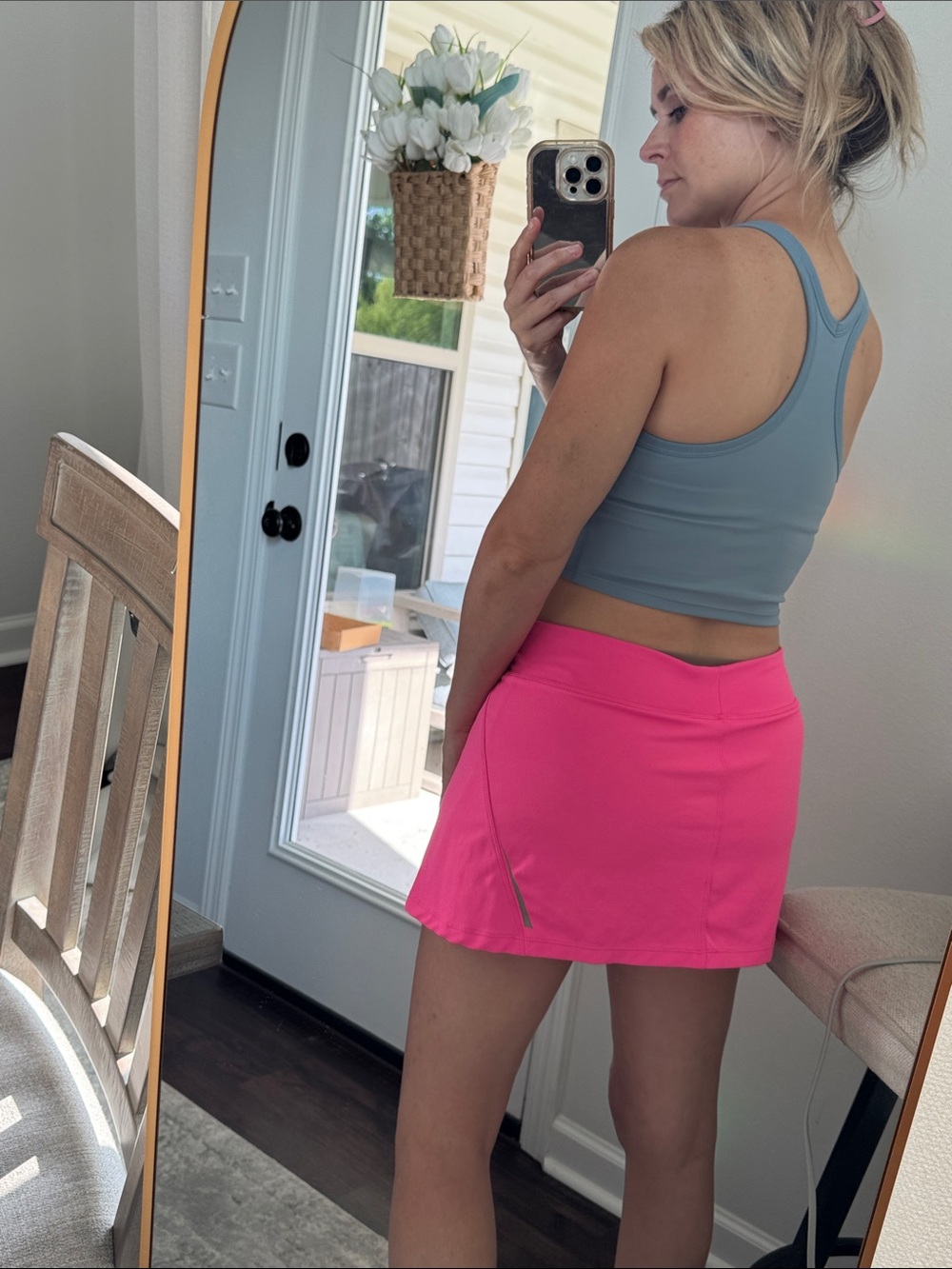 Hot Neon Barbie Pink Active Tennis Pickleball or Golf Skort - Picture 4 of 9